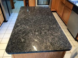 steel grey granite-island