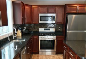 Coffee Brown Granite K-Cherry Glaze cabinetry Mont Vernon NH kitchen