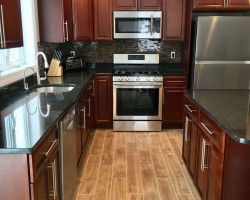 Coffee Brown Granite K-Cherry Glaze cabinetry Mont Vernon NH kitchen